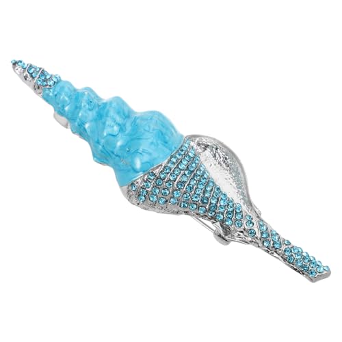 FOMIYES Vintage Hawaiian Emaille Muschelanstecknadel mit Strassverzierung Vielseitige Ansteckbrosche für Anzüge Hosen und Kleidung Modisches Accessoire für Damen und Herren von FOMIYES