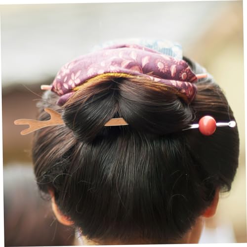 FOMIYES Vintage Holz Haarstab Chinesischer Haarschmuck Handgeschnitzt Frauen Haarnadel für Hochzeiten Partys und Alltag Eleganter Holz Haarstab zum Sicheren Fixieren von Dutts und von FOMIYES
