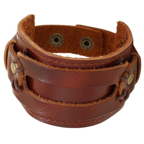 FOMIYES Retro Lederarmband Unisex Vintage Armband für Herren und Damen Afrikanischer Stil Verstellbar Hautfreundliches Material für Mode von FOMIYES