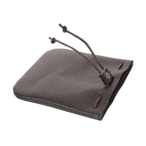 FOMIYES Vintage Münzbeutel Kleines Säckchen Geldbeutel mit Zugband für Herren Damen Kompakte Langlebige Geldbörse als Glücksbringer und Praktisches Reise Accessoire von FOMIYES
