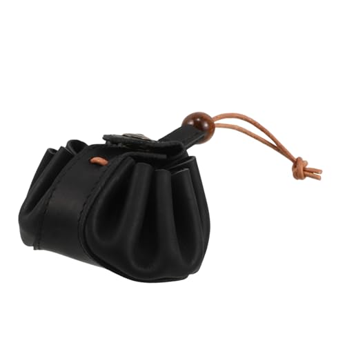 FOMIYES Vintage Münzbeutel aus Handgefertigtem Verschleißfestem mit Kordelzug Kleines Portemonnaie für Damen Praktisch für Münzen Schlüssel Lippenstift und Kleine Accessoires von FOMIYES