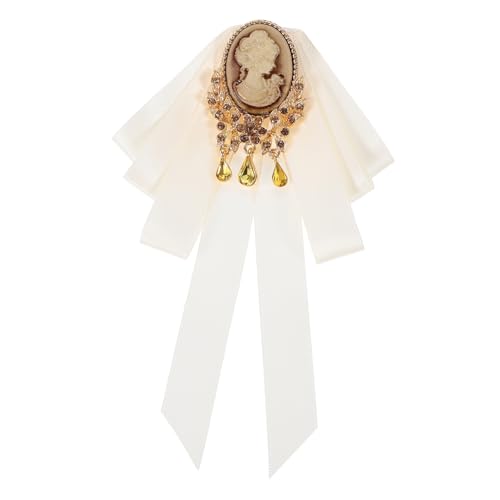 FOMIYES Vintage Stoff Brosche mit Schleifen Anstecker Dekorativer Kragen Clip aus Stoff und Legierung Unisex Modeaccessoire für Kleidung Sicher und Einfach zu Tragen Eleganter Retro Stil von FOMIYES