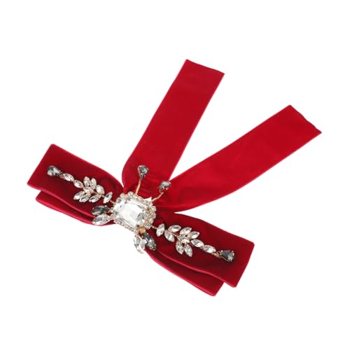 FOMIYES Vintage Strass Schleifenbrosche Viktorianische Schmuckbrosche mit Funkelnden Kristallen Edle Brosche für Abendkleider Uniform und Lolita-mode Vielseitiges Accessoire für Besondere von FOMIYES