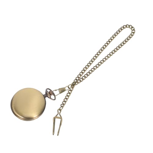 FOMIYES Vintage Taschenuhr Herren mit Großer Römischer Ziffer Antike Taschenuhr mit Abnehmbarer Metallkette Klassisches Viktorianisches Design Robustes Zubehör für Hochzeit Jubiläum von FOMIYES