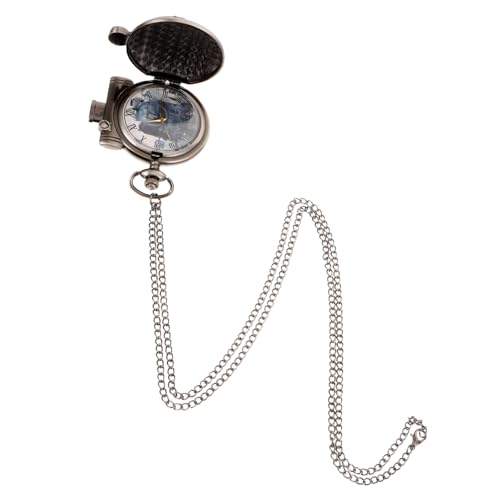 FOMIYES Vintage Taschenuhr Retro Taschenuhr Für Herren Und Damen Stilvolle Uhr Mit Dampfzug-Motiv Mechanischem Zeitmesser Dekorativem Kettenanhänger Geschenk Für Bahnliebhaber Und Besonder von FOMIYES
