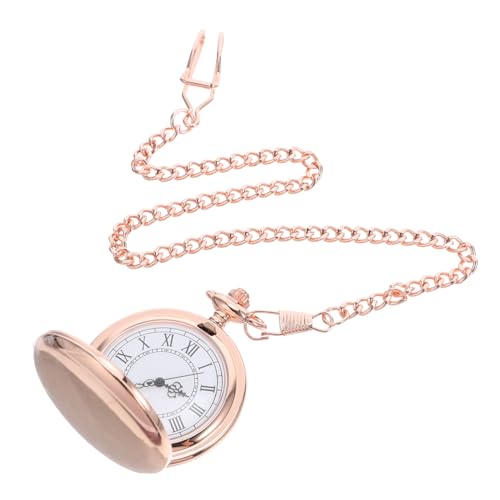 FOMIYES Vintage Taschenuhr für Herren mit Kette Mechanische Große Taschenuhr im Retro-Stil mit Römischen Ziffern Langlebiges Legierungsgehäuse Steampunk-inspiriertes Design für Weihnachten von FOMIYES