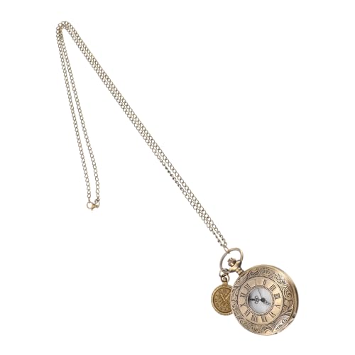 FOMIYES Vintage Taschenuhr mit Römischen Ziffern für Herren Dekorative Taschenuhr im Retro Uhr mit Einzigartigem Design Präziser Zeitmessung von FOMIYES