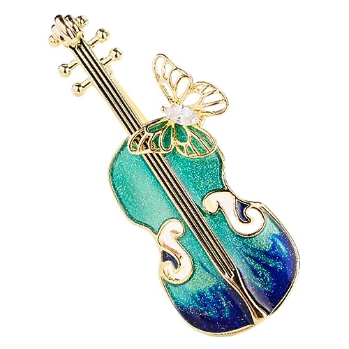 FOMIYES Vintage Violin Brosche für Damen Robuste Anstecknadel Hochwertigem Metall Einzigartige Kleidungsdekoration für Hüte Anzüge für Musikliebhaber von FOMIYES