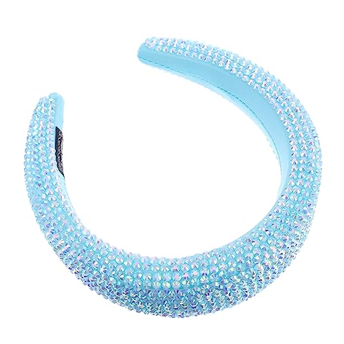 FOMIYES Full Diamond Stirnband Mit Breiter Krempe Diamant-stirnband Hochzeit Breiter Kopfschmuck Breiter Haarreif Vintage-stirnbänder Für Frauen Schmuck Stirnband Stoff Damen Blitz Juwel von FOMIYES