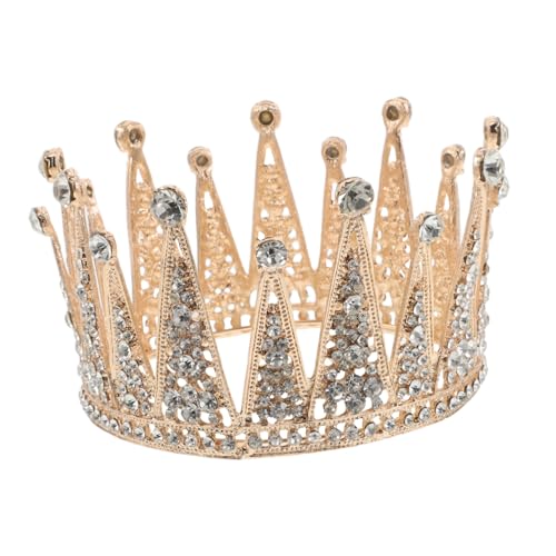 FOMIYES Volle Runde Haarkrone mit Funkelnden Strasssteinen Hochzeit Tiara für Damen Königliches Prinzessinnen Haaraccessoire für Braut Geburtstag und Party von FOMIYES