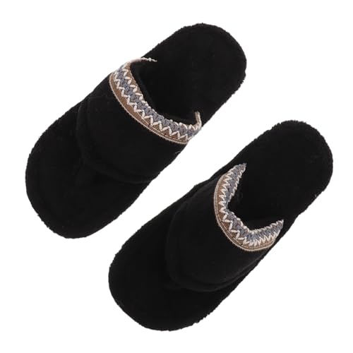 FOMIYES Warme Damen Hausschuhe mit Dicker Sohle Kuscheliges Futter Rutschfest Atmungsaktiv Bequemes Schlupf-design Leichte Indoor-sommer-pantoletten von FOMIYES