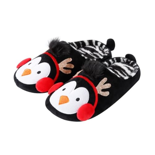FOMIYES Warme Pinguin Hausschuhe Unisex Winterpantoffeln mit Rutschfester Sohle Komfortable Indoor Slipper für Damen und Herren Weiche Pantoffeln für Herbst und Kalte Tage Geschenkidee von FOMIYES