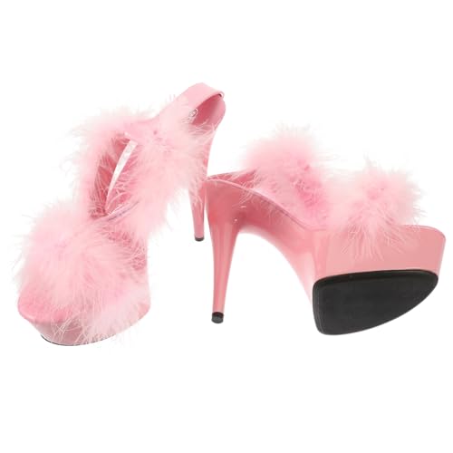 FOMIYES Wasserdichte Damen Sandalen mit Hohem Absatz Rutschfest und Langlebig Eleganter Schmaler Pfennigabsatz Atmungsaktiv und für Arbeit und Shopping Modisch Zufällige Zufällige Farbe von FOMIYES