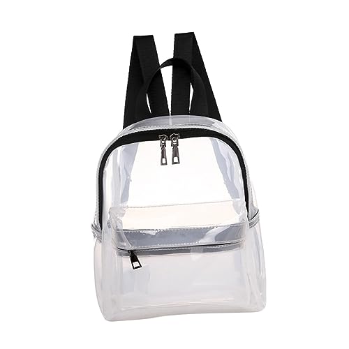 FOMIYES Transparenter PVC-Rucksack Lässige Schultertasche Für Damen Teenager Und Junge Mädchen Mit Reißverschlüssen Für Alltag Und Reisen Weiß FOMIYES Transparenter PVC-Rucksack Lässige Schultertasche Für Damen Teenager Und Junge Mädchen Mit Reißverschlüssen Für Alltag Und Reisen Weiß von FOMIYES