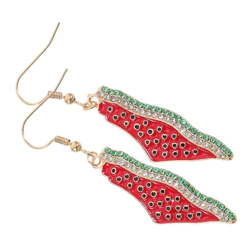 FOMIYES Wassermelonen Ohrringe mit Strass Boho Ohrhänger Leichter Legierungs Schmuck für Damen Modisch Tropisch Geeignet für Partys Hochzeiten Sommerstrand Look von FOMIYES