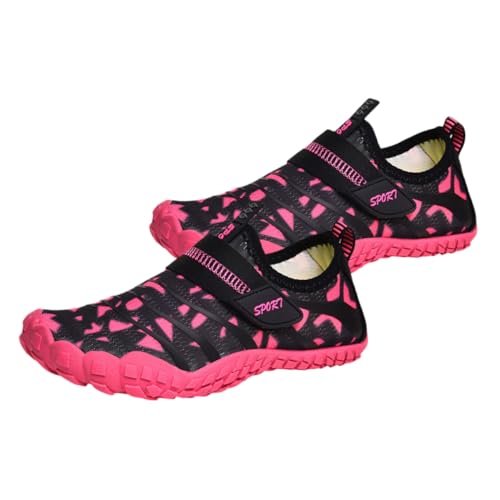 FOMIYES Wasserschuhe für Wassersport mit Rutschfester Gummisohle Elastisch und Unisex Badeschuhe für Strand Schwimmen Pool Surfen Segeln Schwarz und von FOMIYES