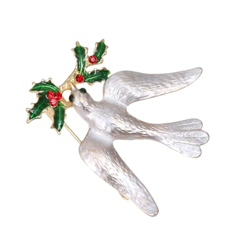 FOMIYES Wasserstrahlbesetzte Peace Dove Brosche Modischer Anstecker mit Feiner Verarbeitung Eleganter Kleidungsaccessoire für Damen Geeignet für Kleider Schals Taschen Stilvolle von FOMIYES