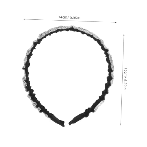 FOMIYES Wasserstrahlbesetztes Gerafftes Samt Haarband Damen Modischer Haarschmuck Elegant Glänzend für Alltag Party Event Vielseitig Kombinierbar von FOMIYES