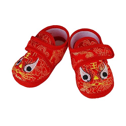 FOMIYES Weiche Lerner Schuhe mit Tigerkopf Motiv Atmungsaktiv Rutschfest Warme Lauflernschuhe für Monate Niedliche Cartoon Babyschuhe Angenehm und Leicht von FOMIYES