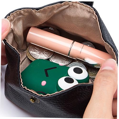 FOMIYES Weiches PU Münzbeutel Täschchen Kleine Aufbewahrungstasche für Schlüssel Ohrhörer Lippenstift Schwarz Kompakt und Robust für Alltag und Reise von FOMIYES