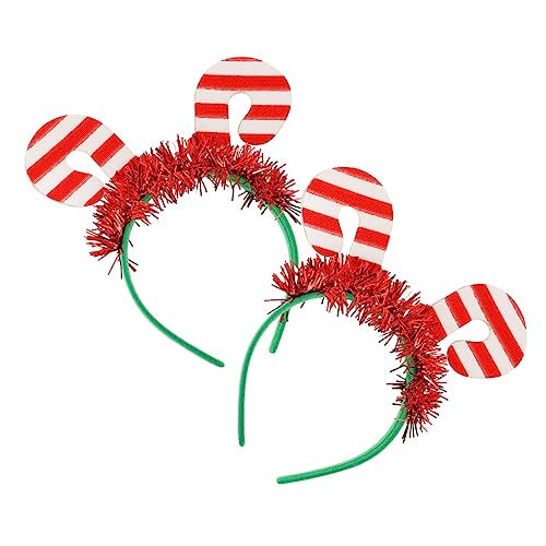 FOMIYES Stirnband Cane Haar Hoop Weihnachten Haar Stück Rot Weiß Decor Bequeme Party Kopfbedeckungen von FOMIYES