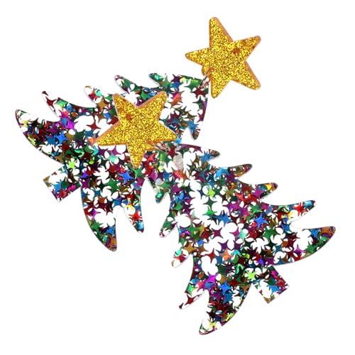 FOMIYES Weihnachtliche Acryl Ohrstecker Bunte Weihnachtsbaum Ohrringe Leicht Damen Mädchen Stilvolle Festliche Schmuck FOMIYES Weihnachtliche Acryl Ohrstecker Bunte Weihnachtsbaum Ohrringe Leicht Damen Mädchen Stilvolle Festliche Schmuck von FOMIYES