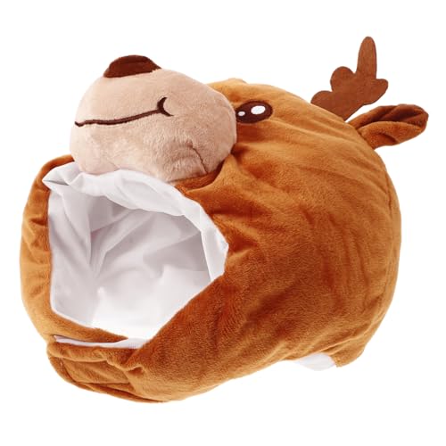 FOMIYES Weihnachtliches Cosplay Rentierkopf Haarreif Plüsch Party Kostüm Kopfbedeckung Unisex für Erwachsene und Jugendliche Festliche Deko und Foto Requisite von FOMIYES
