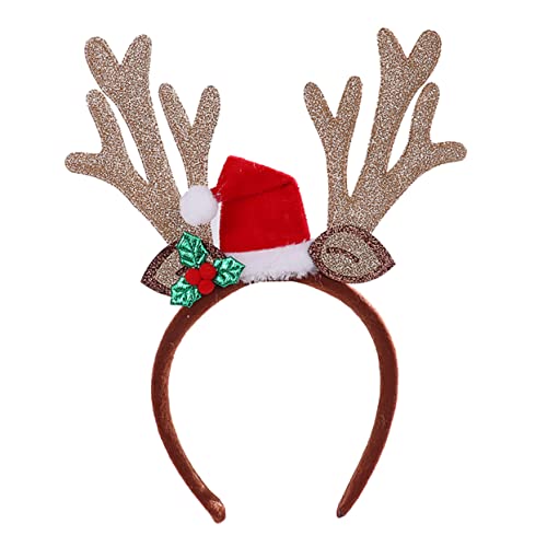 FOMIYES Weihnachtliches Haarband Mit Rentiergeweih Verstellbarer Kopfschmuck Für Damen Und Junge Mädchen Für Feiern Cosplay Und Tägliches Tragen Klassisches Und Süßes Design Für von FOMIYES