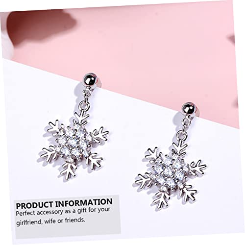 FOMIYES Weihnachts Ohrringe Damen Schneeflocken Ohrstecker Baumelnde Ohrhänger Elegant Party Schmuck von FOMIYES