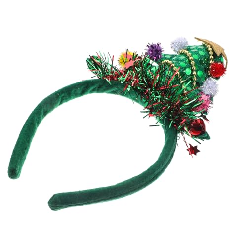 FOMIYES Einzigartiges Schickes Weihnachtsstirnband Weihnachtsbaum-haarband Mit Glöckchen Dekoratives Party-stirnband Für Jungen Und Mädchen Weihnachtsbaum-stirnband Für Mädchen von FOMIYES