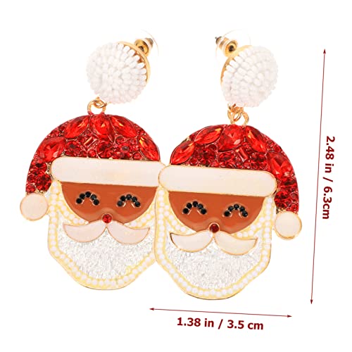 FOMIYES Weihnachtsohrringe Damen Weihnachtsohrringe Weihnachtsmann Ohrringe Kunststoff Weihnachtsfeier Schmuck Ohrringe Für Frauen Mädchen Weihnachten von FOMIYES