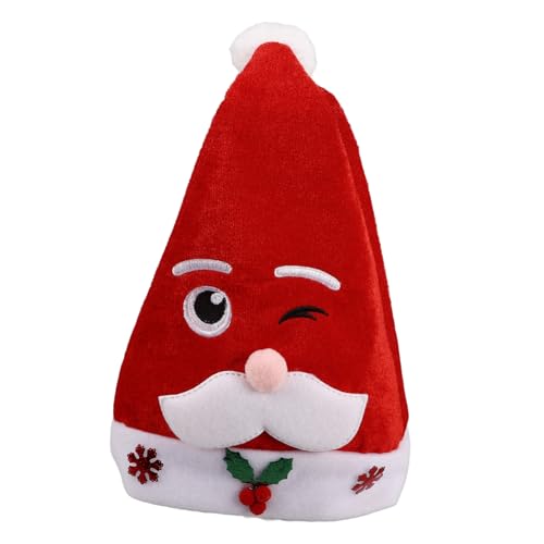 FOMIYES Niedliche Weihnachtsmannmütze Weihnachtsmütze Mit Schneemann Plüsch Weihnachtsmütze Kopfbedeckung von FOMIYES