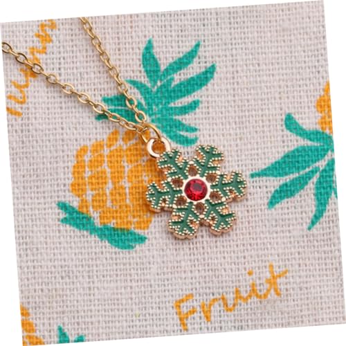 FOMIYES Weihnachtsschmuck Teilig Schneeflocken Ohrhänger und Halskette Bunte Weihnachts Accessoires für Party Festliche Kostüm Deko Auffälliger Christbaumschmuck und von FOMIYES
