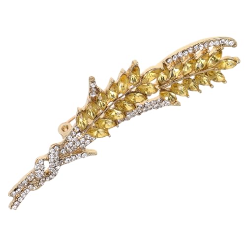 FOMIYES Weizen ohr brosche Modeschmuck Brosche Party Brosche Schmuck Ährenbroschen Brosche mit Kragenkette Strass-Pflanzenbrosche Anstecknadel Schmuck Weizen Brosche Zinklegierung Golden von FOMIYES