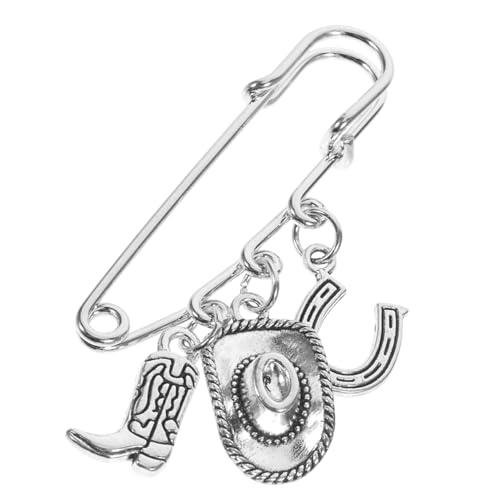 FOMIYES Western Brooch Cowboy Hat Design Cardigan Clip Pullover Schal Clip Damen Anstecknadel Strickjacke Verschluss für Besondere Anlässe und Geschenke FOMIYES Western Brooch Cowboy Hat Design Cardigan Clip Pullover Schal Clip Damen Anstecknadel Strickjacke Verschluss für Besondere Anlässe und Geschenke von FOMIYES