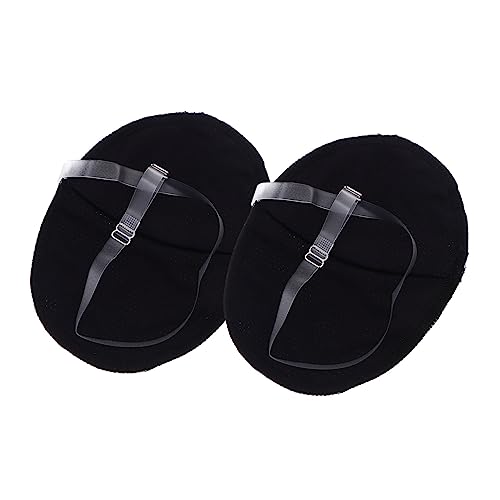 FOMIYES Wiederverwendbare Achselpads aus Saugfähiger Baumwolle Schweißabsorbierende Unterarm Pads für Damen und Herren Schnell Trocknend Geruchshemmend Unsichtbar Schwarz von FOMIYES