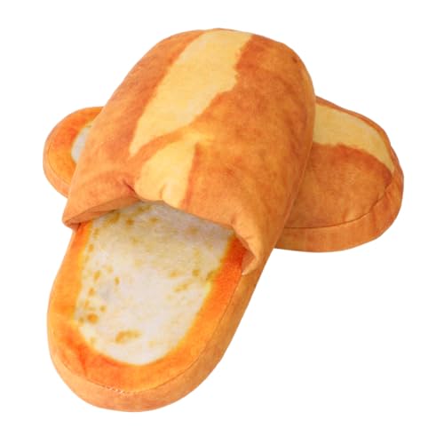 FOMIYES Winter Hausschuhe Damen Herren Weiche Rutsch Baumwollpantoffeln mit Memory Schaum Komfortable Indoor Slipper in Brot Design Atmungsaktiv und Langlebig für Zuhause und Freizeit von FOMIYES