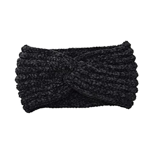 FOMIYES Turban-haarband Breites Schlichtes Stirnband Wolle Strickstoffe Turban Haarbänder Frau Winterwarmes Stirnband Aus Strickwolle Winter Stirnband Gestrickt Fräulein Der Stoff Krawatte von FOMIYES