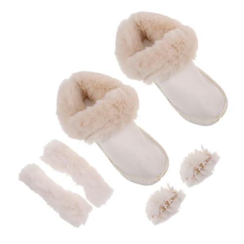 FOMIYES Winter Warme Schuheinlagen Plüsch Einlegesohlen Baumwolle Futter Abnehmbar Waschbar Komfortable Schuh Innenfutter Für Damen Herren Weiß von FOMIYES