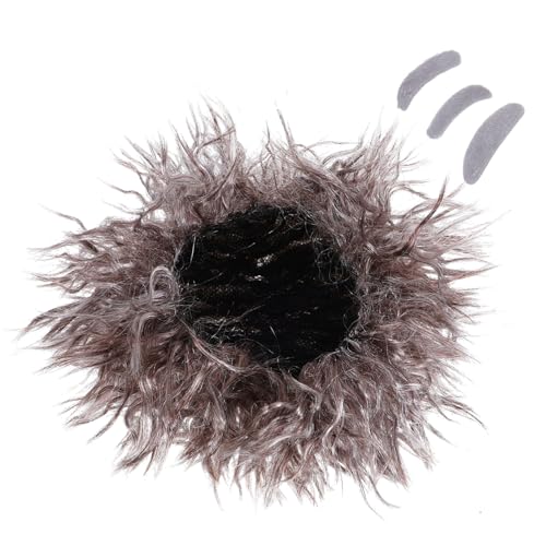 FOMIYES Wissenschaftler Perücke Set mit Braunem Zopf Realistische Fake und Augenbrauen Leichtes Weiches Kostümzubehör für Erwachsene für Cosplay Halloween Fasching und Themenpartys von FOMIYES