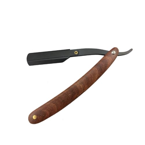 FOMIYES Wooden Handle Vintage Barber Razor Für Herren Faltbares Manuelles Rasiermesser Zum Sicheren Rasieren Von Bart Koteletten Und Haaren Für Friseursalons Und Reisen von FOMIYES