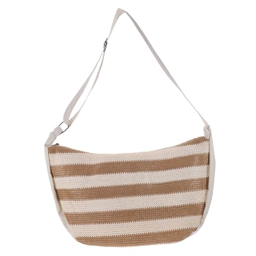 FOMIYES Woven Beach Bag Damen Geräumige Umhängetasche Rattan für Sommer für Strandurlaub Freizeitaktivitäten Tragbar Clutch oder Crossbody Leicht Kombinierbar mit Outfits FOMIYES Woven Beach Bag Damen Geräumige Umhängetasche Rattan für Sommer für Strandurlaub Freizeitaktivitäten Tragbar Clutch oder Crossbody Leicht Kombinierbar mit Outfits von FOMIYES