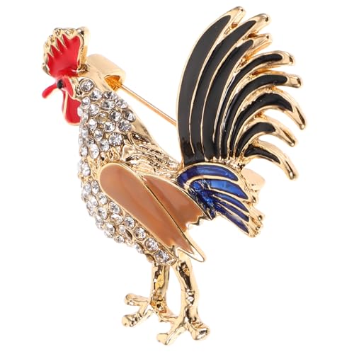 FOMIYES Zinklegierung Hahnen brosche Fein Gestaltet Dekorative Broschennadel für Damen Anstecknadel Schmuck für Kleidung Hochzeit Schal Accessoire von FOMIYES