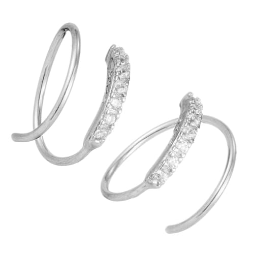 FOMIYES Zircon Ohrstecker Damen Spiralohrschmuck Modisch Elegant für Teenager Mädchen Vielseitig Tragbar Geschenkidee für Geburtstag Hochzeit Party von FOMIYES