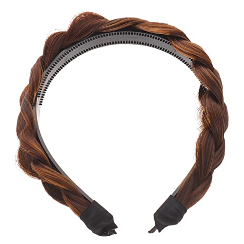 FOMIYES Geflochtenes Stirnband Haarklammern Für Zöpfe Haarspange Mit Geflochtenem Haardesign Dekorative Haarspange Kopfschmuck Für Mädchen Chemische Faser Perücke Haarschmuck Fräulein von FOMIYES