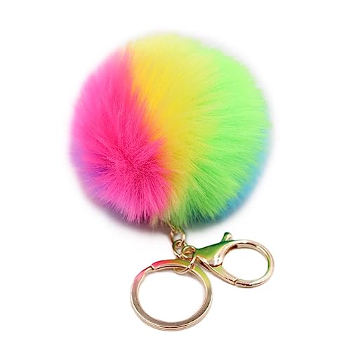 FOMIYES bunter schlüsselanhänger anhänger plüsch ball schlüsselanhänger flauschiger ball für Mädchen entzückender plüsch- Colorful Zufällige Farbe von FOMIYES