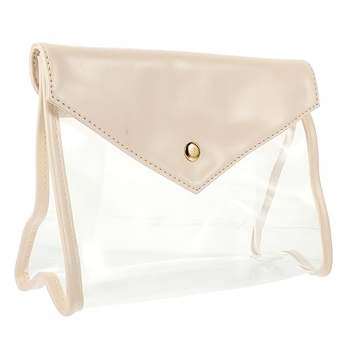FOMIYES Wasserdichter Kulturbeutel Für Mädchen Transparente Kosmetiktasche Mit Knopfdesign Make-up-Aufbewahrungstasche Leicht Und Tragbar Für Reisen von FOMIYES