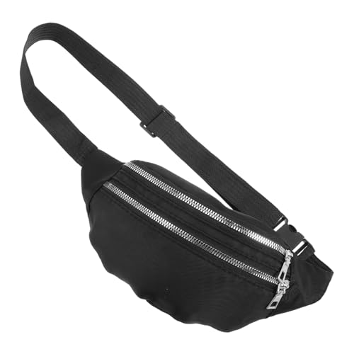 FOMIYES wasserdichte Bauchtasche Damen Große Kapazität Hüfttasche Verstellbarer Gürtel Sport Reise Vielseitige Handytasche Organizer Modernes Design Schwarz von FOMIYES