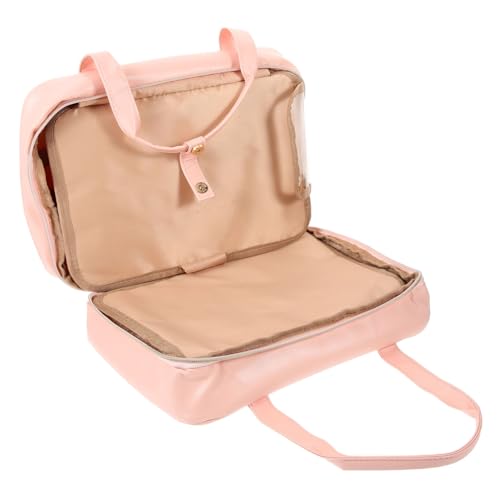FOMIYES wasserdichte Kulturtasche Pu Leder Tragbare Kosmetiktasche zum Aufhängen für Damen Reise Organizer Make up Aufbewahrung mit Mehreren Fächern Elegant von FOMIYES
