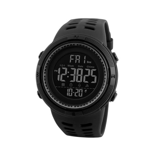 FOMIYES Digitaluhr Für Herren Schwarz Einfache Armbanduhr Aus Edelstahl Und Pc Für Studenten Indoor Outdoor Aktivitäten Zeitmessung Uhr von FOMIYES